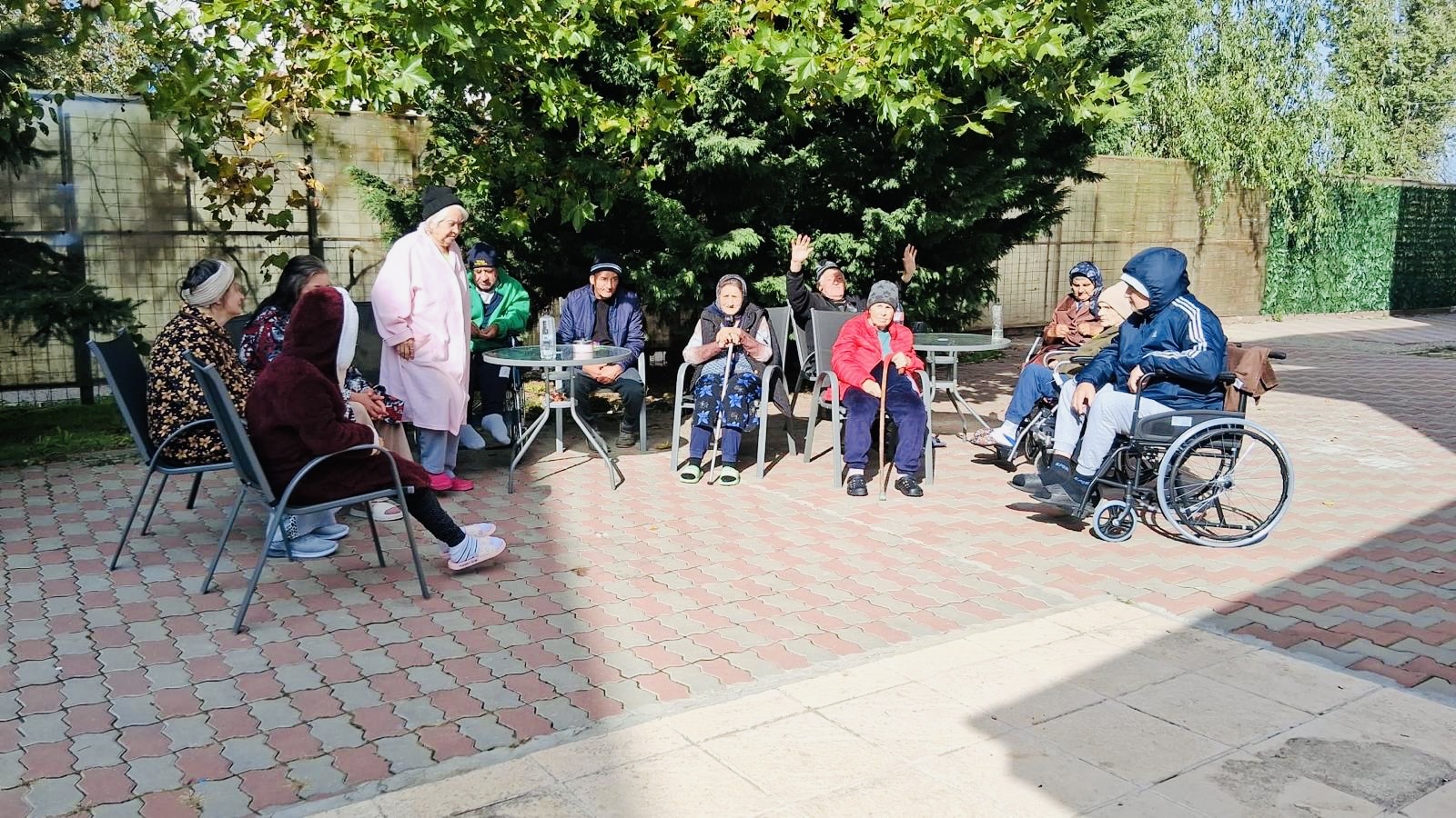 Seniori la activități în aer liber la Căminul Silenzia aproape de București